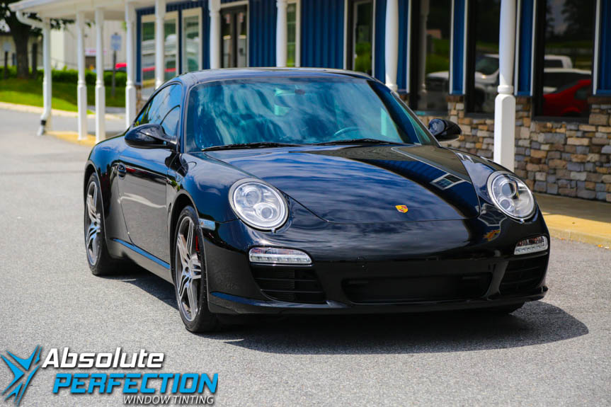 Llumar Air Blue Window Tinting on Porsche Maryland AP Tinting