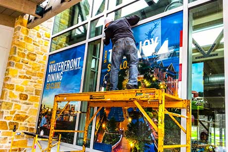 custom printed office window graphic