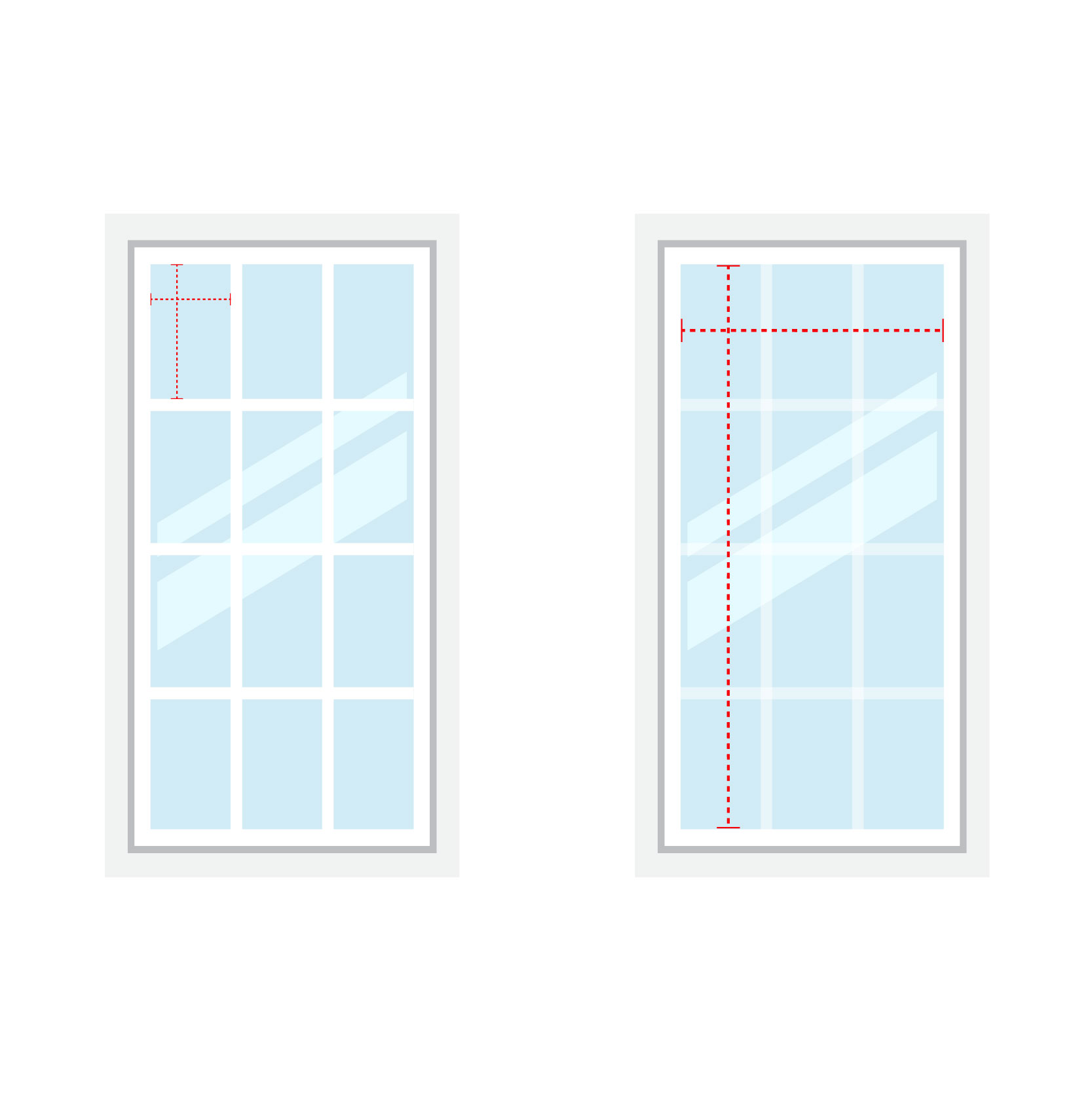 measuring french pane windows