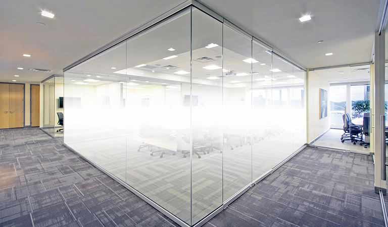 commercial conference room decorative privacy film