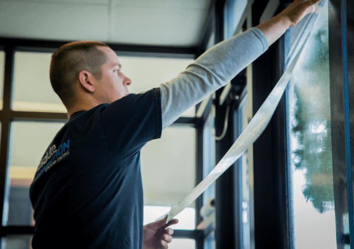 ban installing safety and security window film