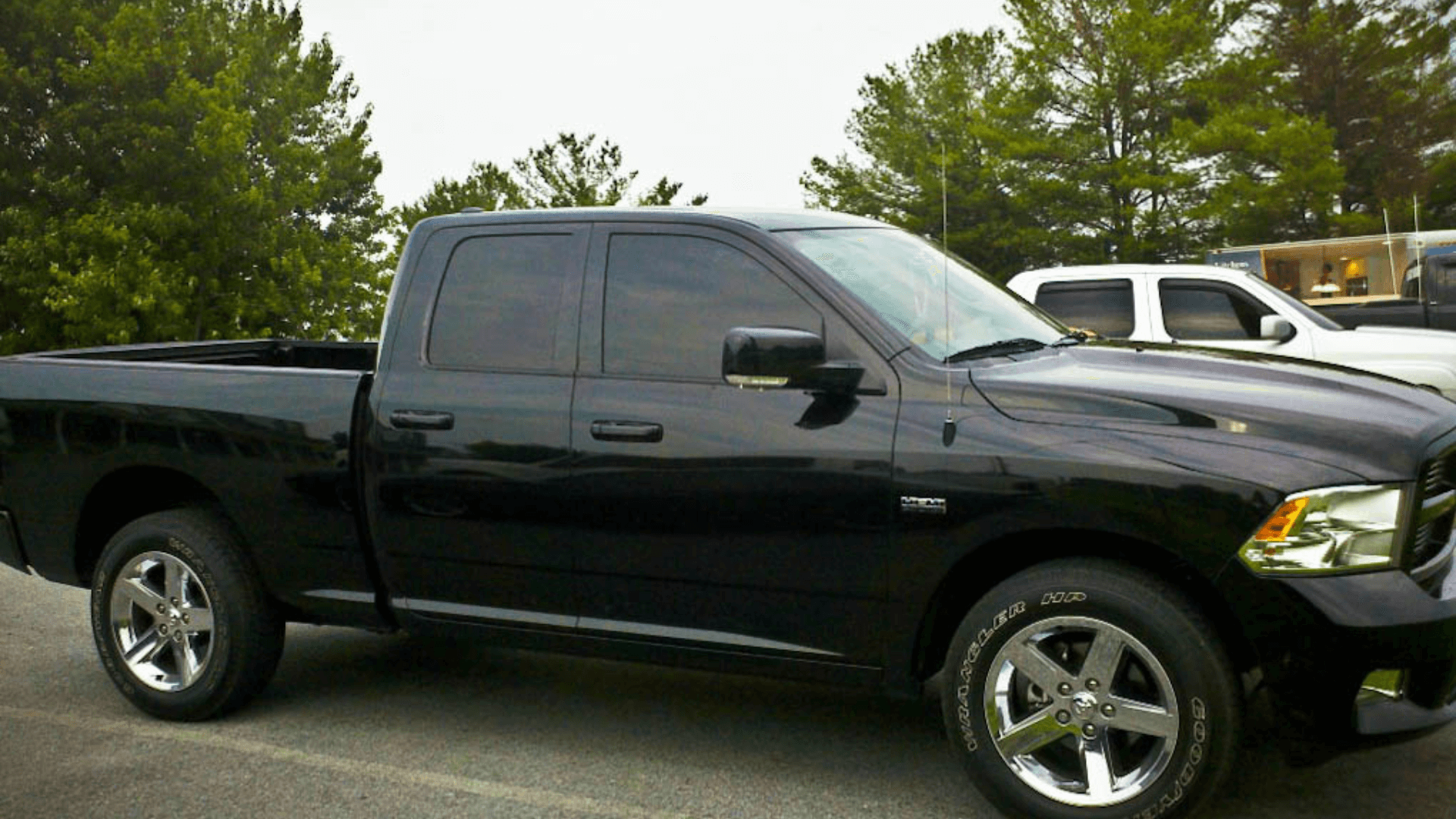black truck with window tint