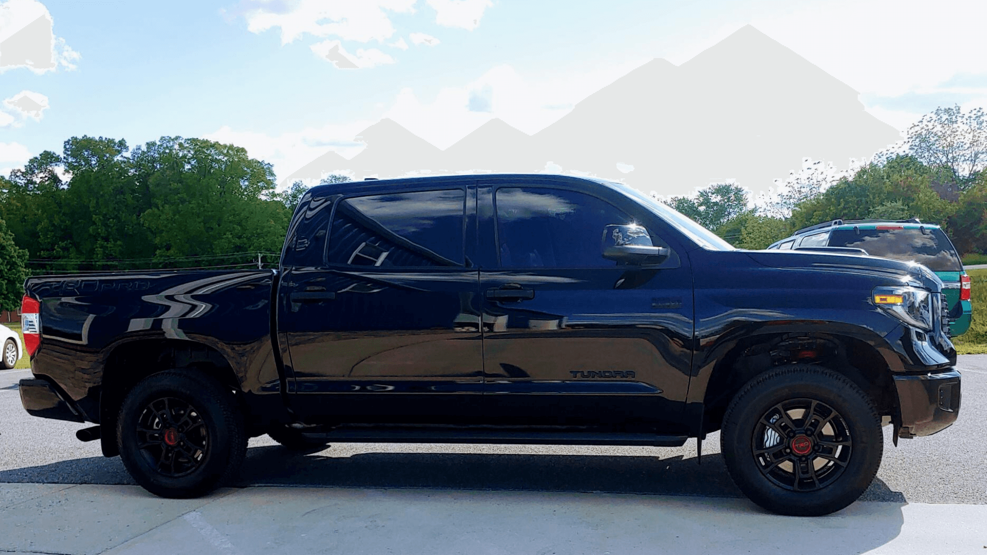 black truck with window tint