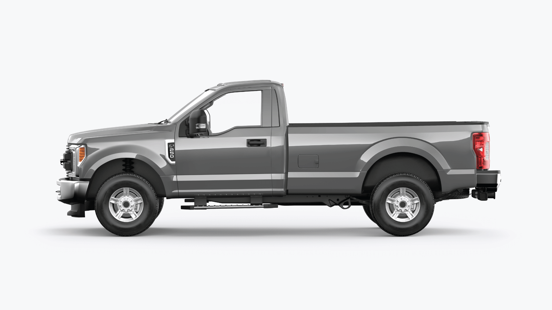 digital model of a truck without tinted windows