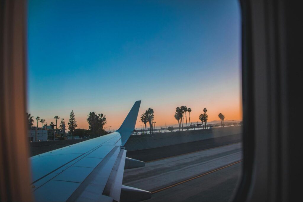 Airplane Window View