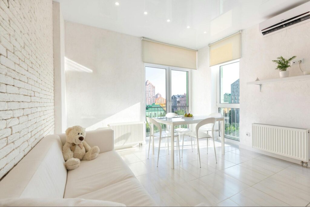 All White Room with Windows