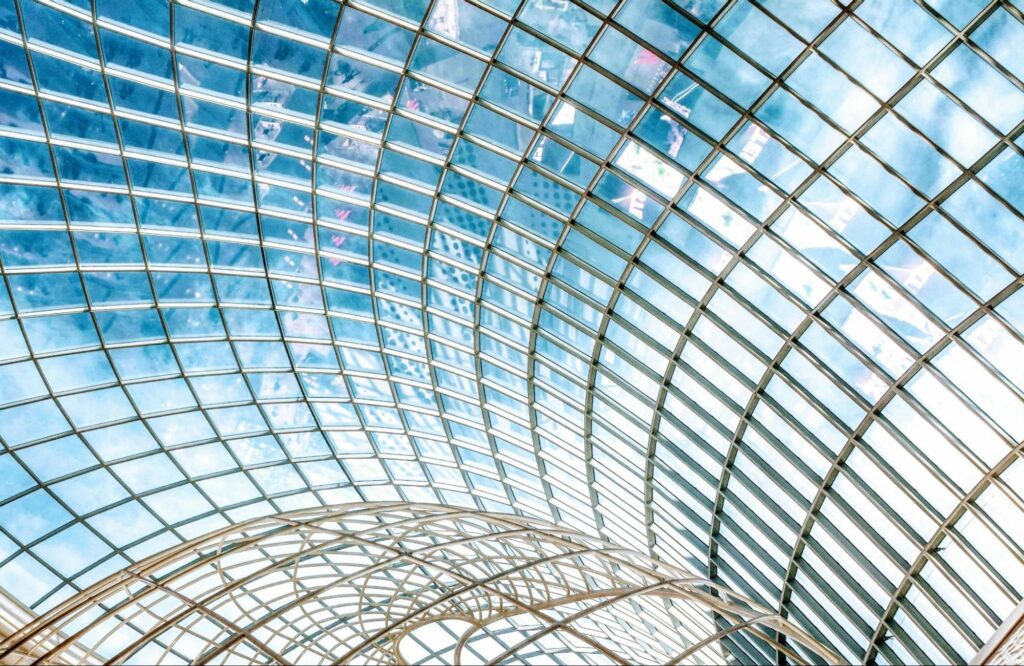 Ceiling of Windows in a Modern Building