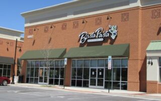 Window tint for restaurant installed on the Basta Pasta restaurant in Maryland.